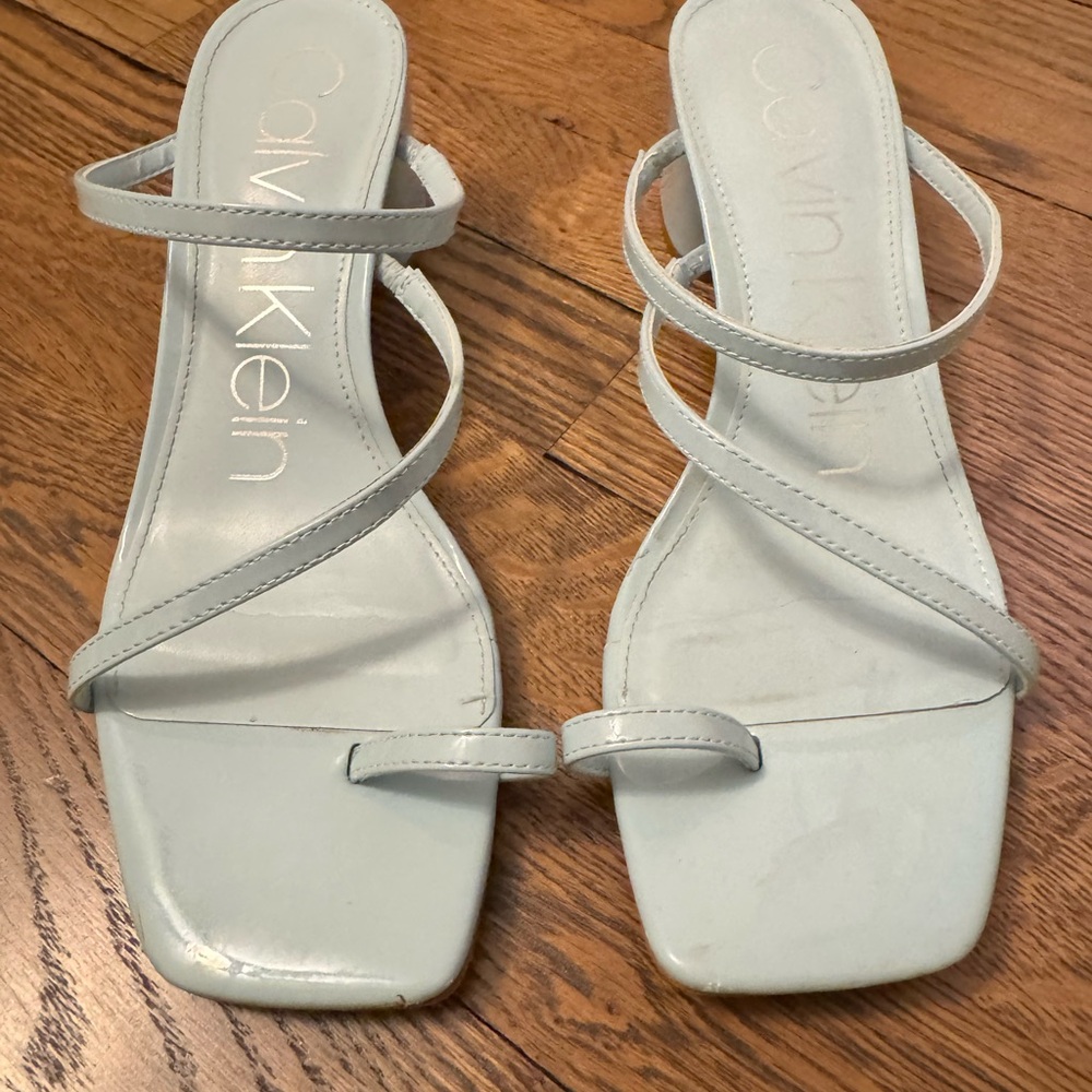 Calvin Klein Blue Strappy Sandals with Modern Design